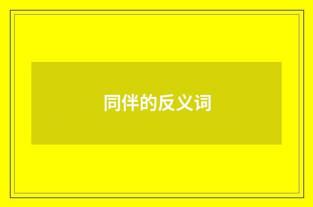 同伴的反义词