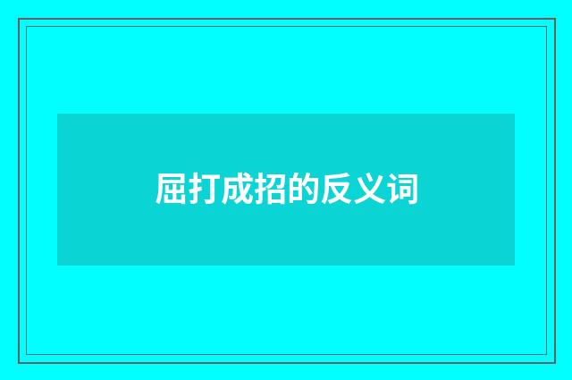 屈打成招的反义词