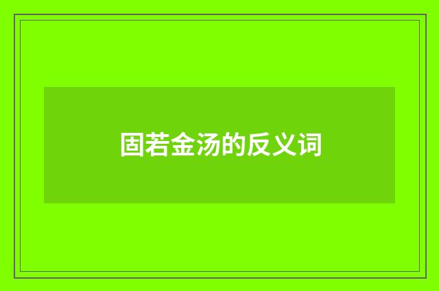 固若金汤的反义词