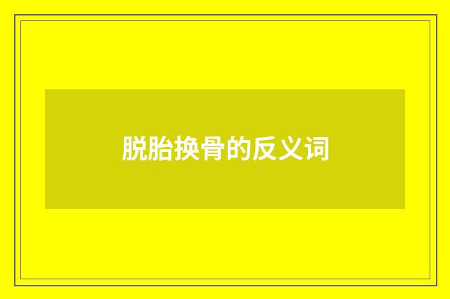 脱胎换骨的反义词