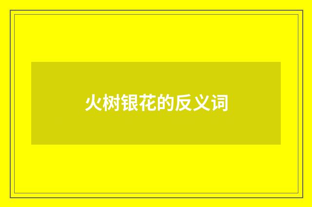 火树银花的反义词