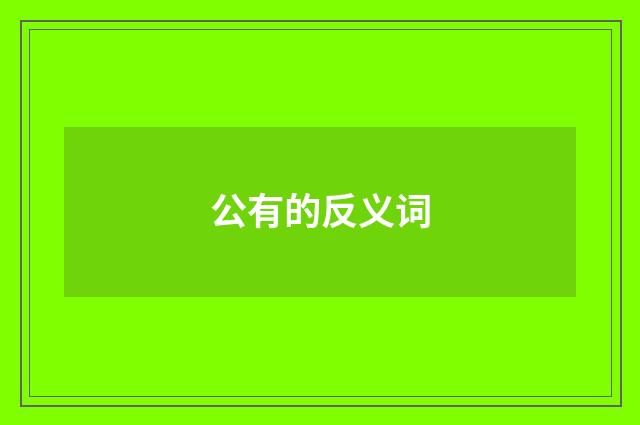 公有的反义词