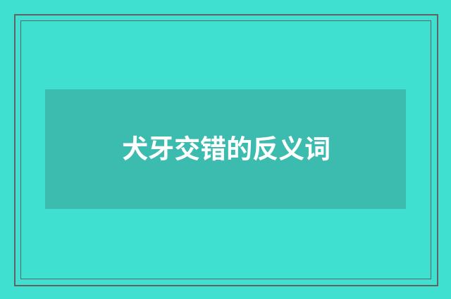 犬牙交错的反义词