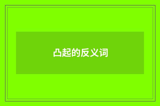 凸起的反义词