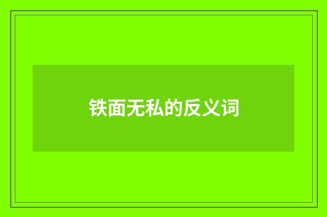 铁面无私的反义词