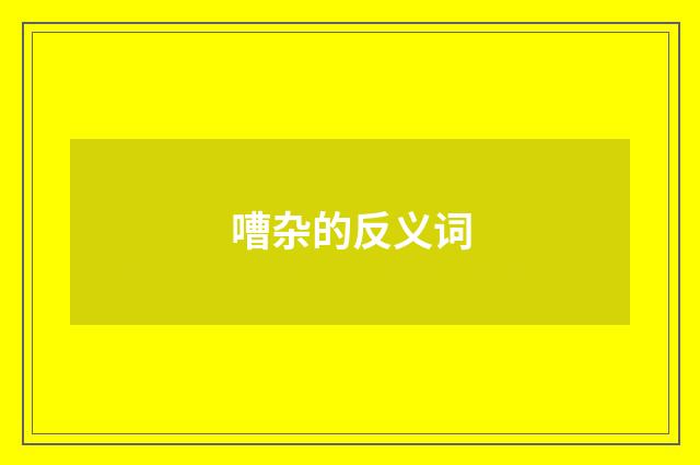 嘈杂的反义词