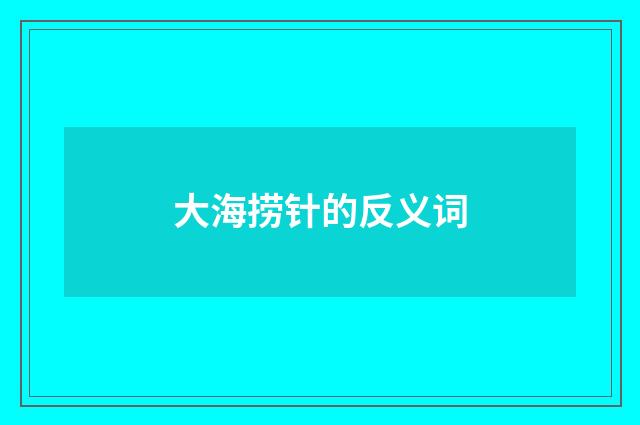 大海捞针的反义词