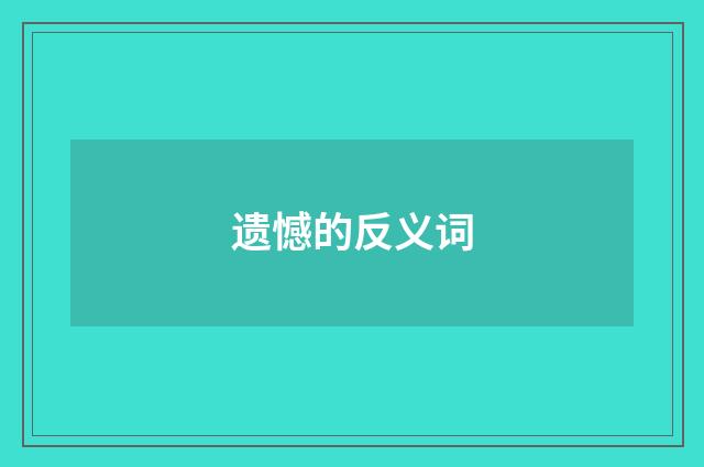 遗憾的反义词