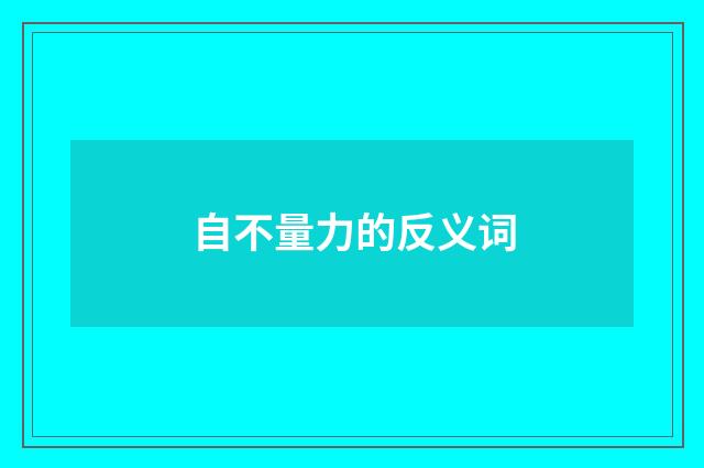 自不量力的反义词