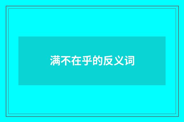 满不在乎的反义词
