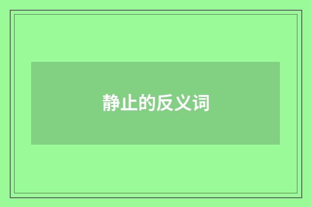 静止的反义词