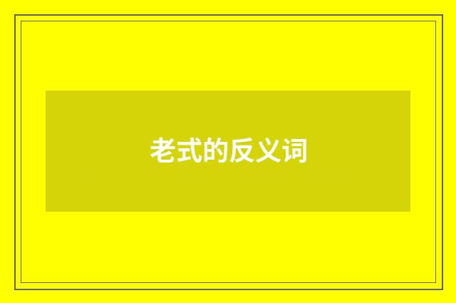 老式的反义词