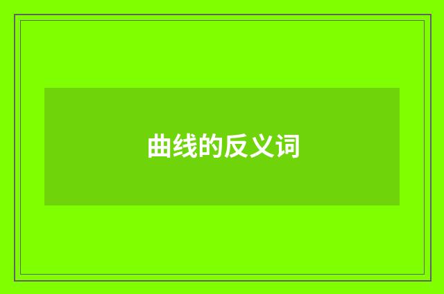 曲线的反义词