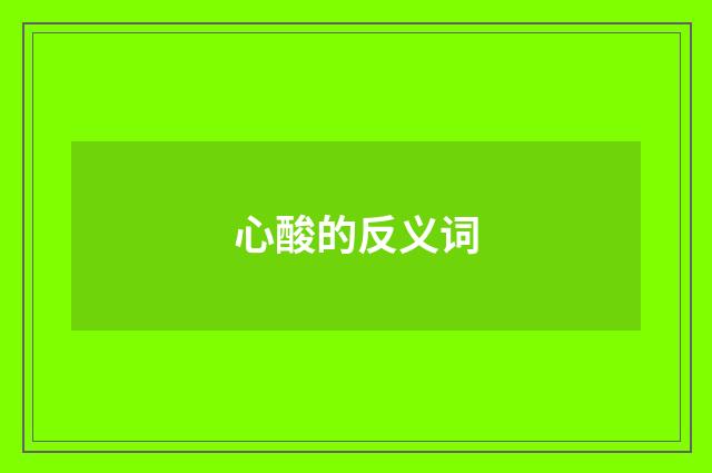 心酸的反义词