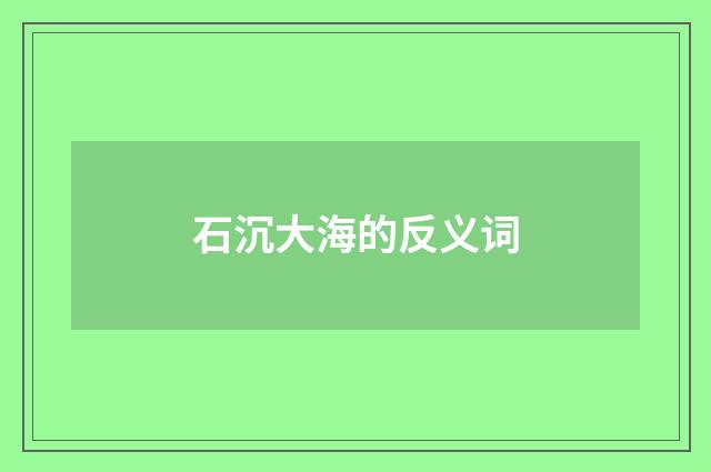 石沉大海的反义词