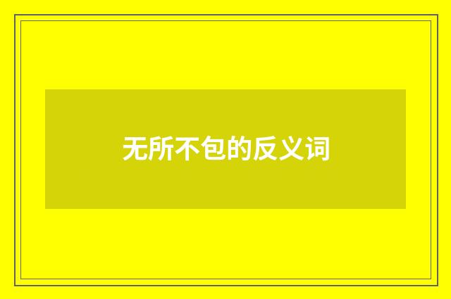 无所不包的反义词