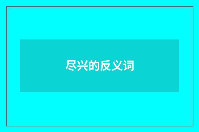 尽兴的反义词