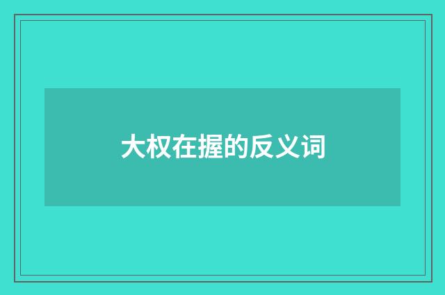 大权在握的反义词