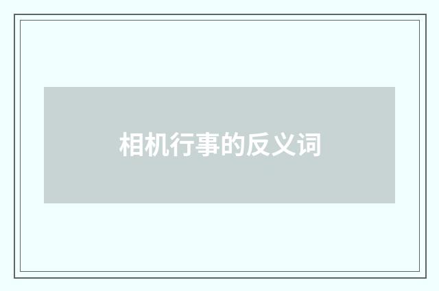 相机行事的反义词