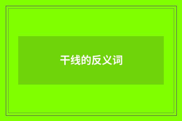 干线的反义词