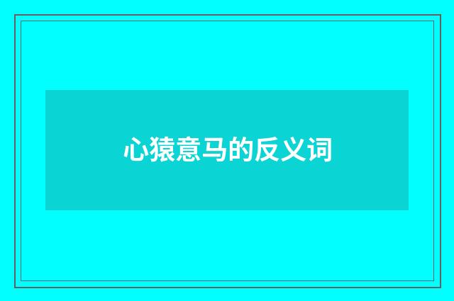 心猿意马的反义词
