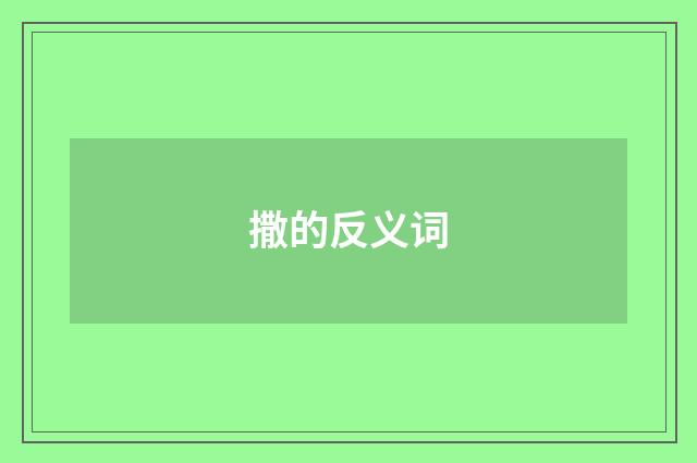 撒的反义词
