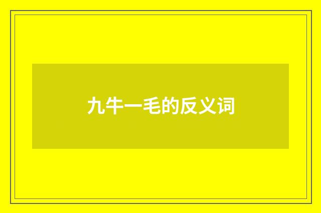 九牛一毛的反义词
