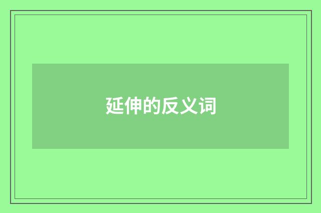 延伸的反义词
