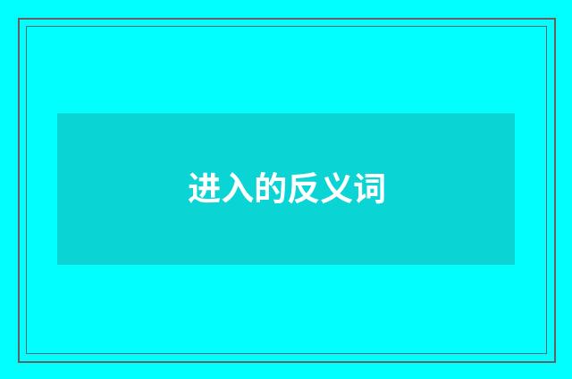 进入的反义词