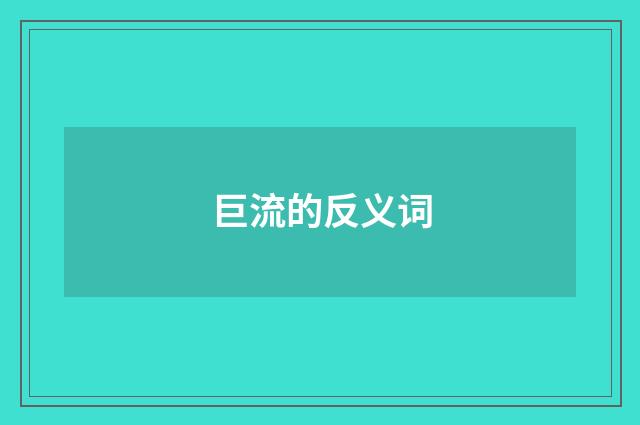 巨流的反义词