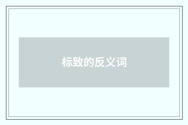 标致的反义词