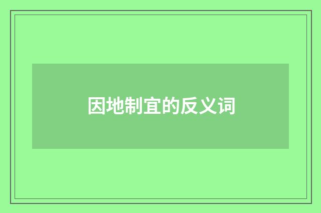 因地制宜的反义词
