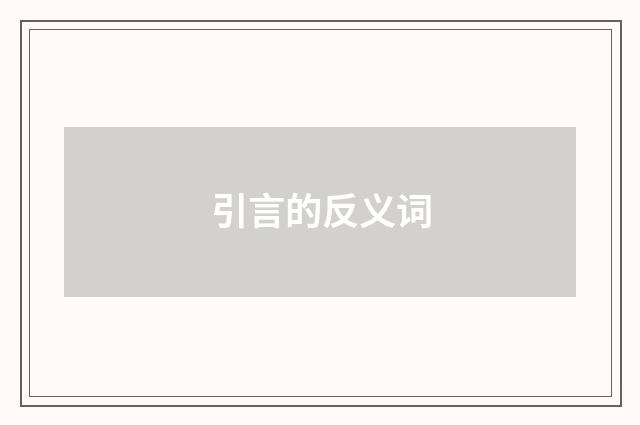 引言的反义词