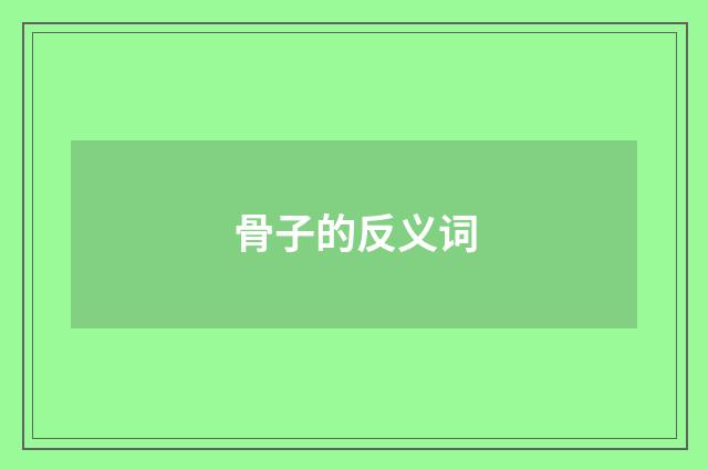 骨子的反义词