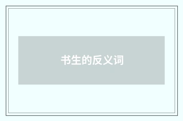 书生的反义词