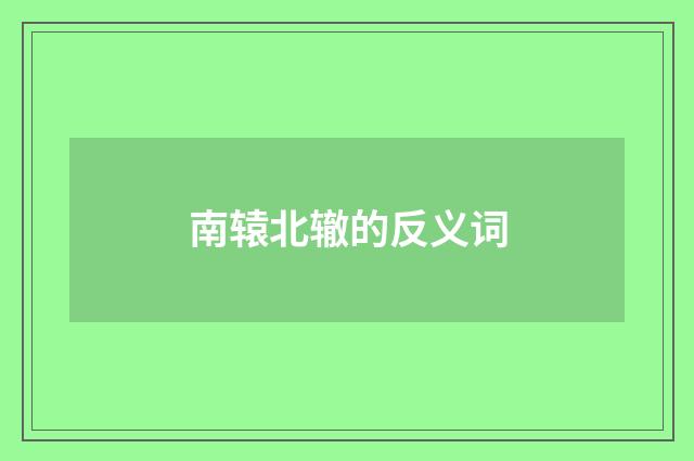 南辕北辙的反义词