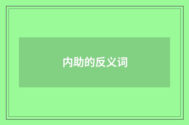 内助的反义词