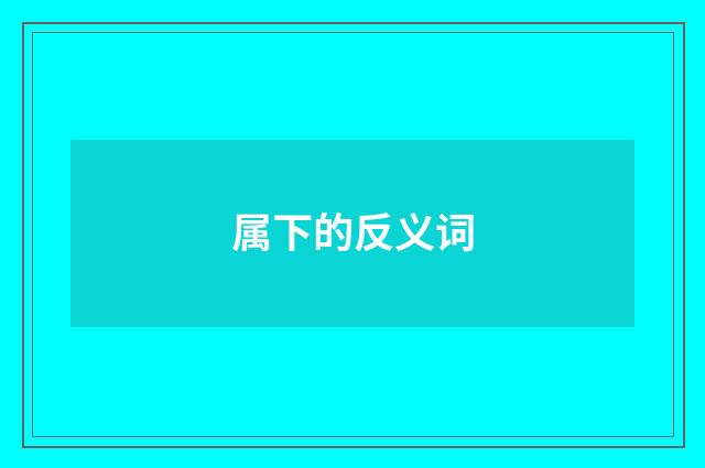 属下的反义词