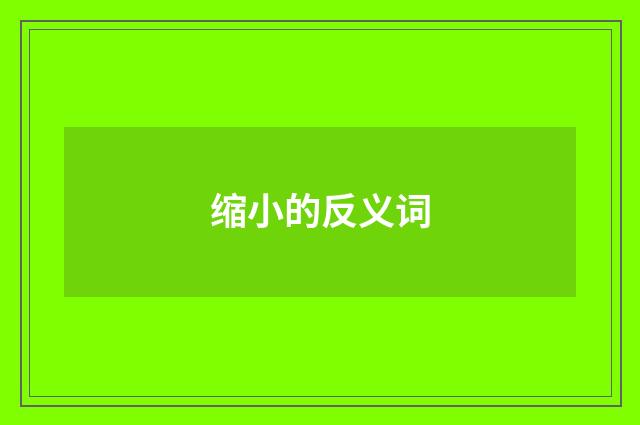 缩小的反义词