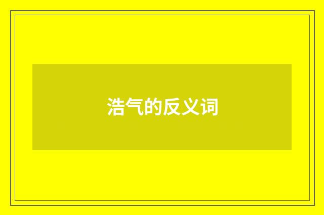 浩气的反义词