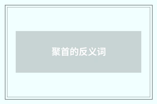 聚首的反义词