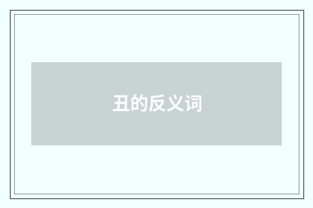 丑的反义词