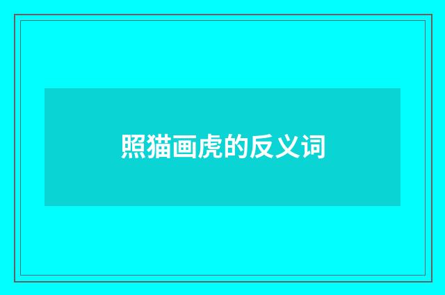 照猫画虎的反义词